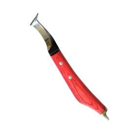 Right hand Hoof Knife with a Pick and 440C Steel blade with Pink handle - AQN-FHLK008