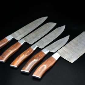 Ultimate 5 Pieces Kitchen Knives set with Damascus steel blades